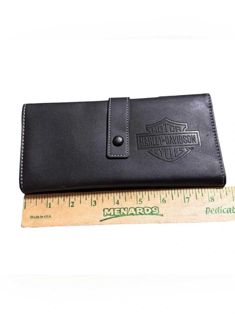 Harley-Davidson Unisex FAUX Leather Trifold Motorcycle Wallet Billfold Clutch